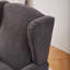 Ensemble de table basse et de fauteuils à oreilles pour le salon et la chambre à coucher, polyester en bois massif gris froid