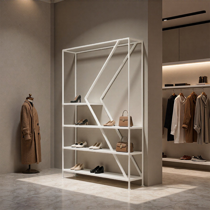 Tablette de présentation en fer blanc, (4 Shelves) 72.83"H x 39.37"W x 11.81"D