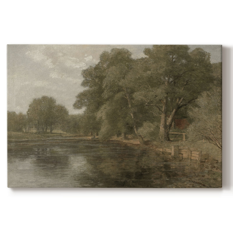 Paysage rétro - DCCV III, Toile tendue, H 13 po x l 19 po x P 1,5 po