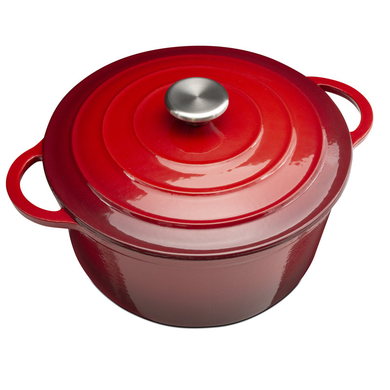 Cocotte en fonte antiadhésive ronde, 5 pintes