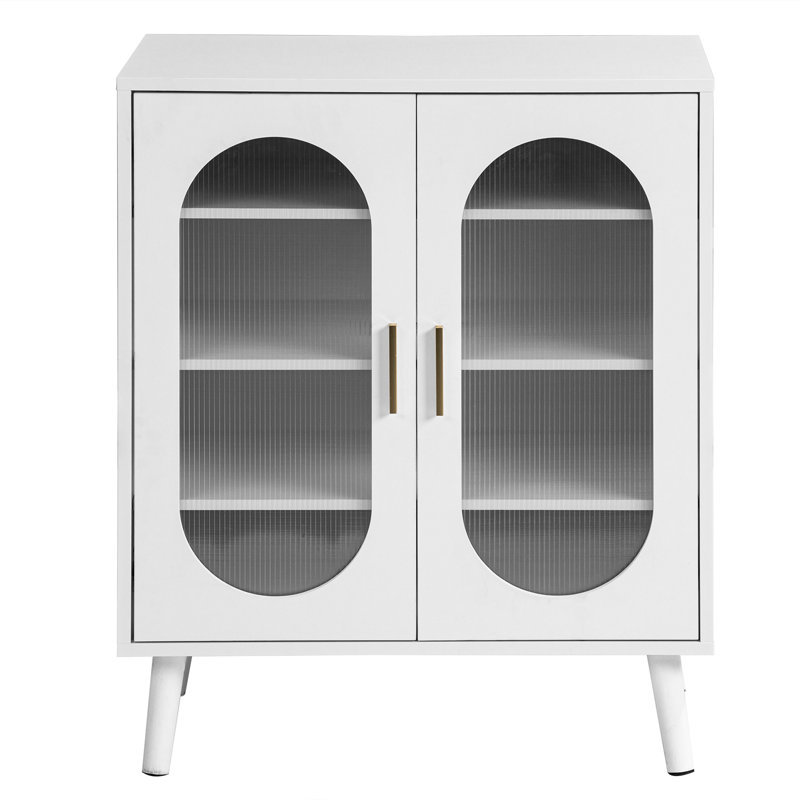 Armoire à chaussures 2 portes avec bande lumineuse à DEL USB, 4 tablettes intérieures et 24 lumières réglables, Blanc