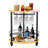 19.68'' W Double removable coffee round table with hook and bottle holder