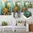 Green And Blue Pineapple Tropical Paradise II - Fruits Metal Wall Art-573968883
