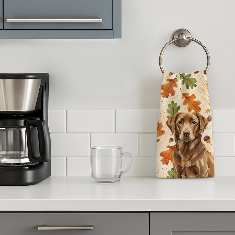 Serviette de cuisine tricolore Sheltie, Chocolate Labrador Retriever
