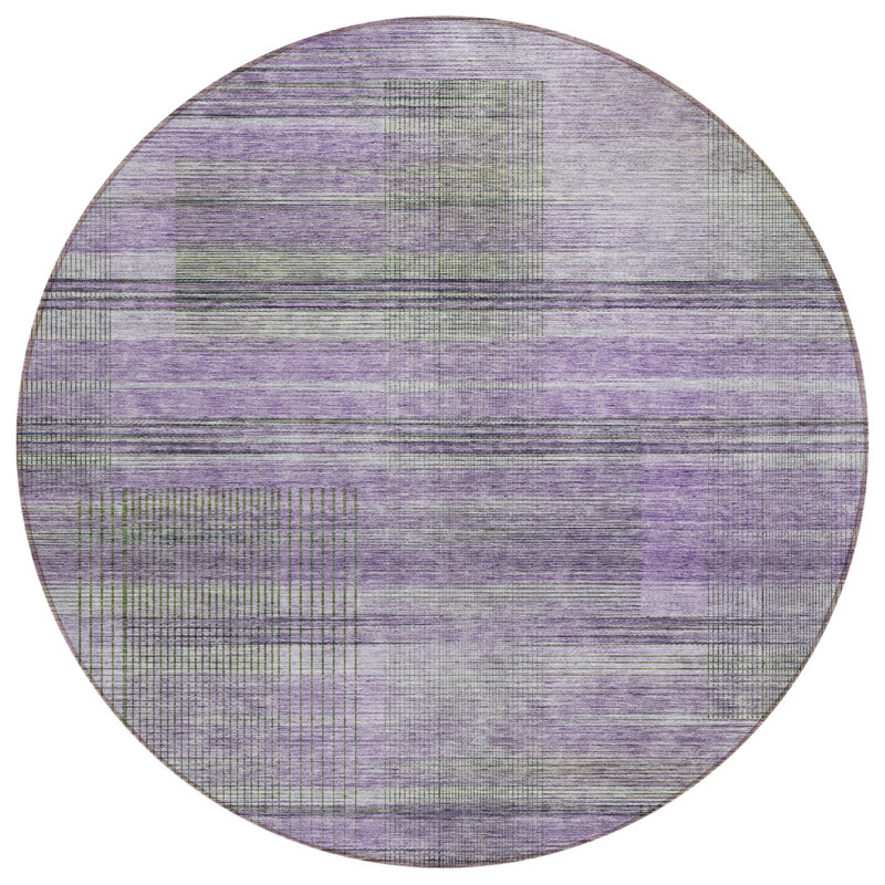 Tapis lavable rayé 8 po