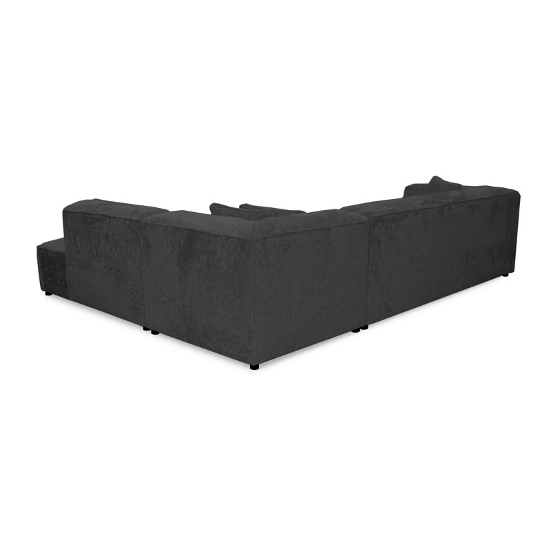 5 Seater Corner Sofa, Black