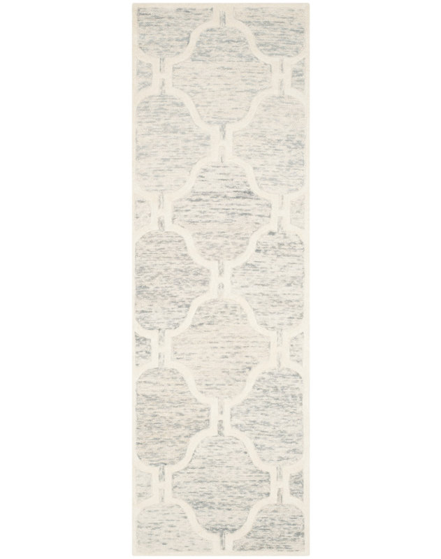 Cannen Hand Tufted Wool Geometric Rug, Runner 2'6" x 8'