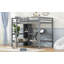 Lit mezzanine double avec tablettes multifonctionnelles et bureau sous le lit-2122388035