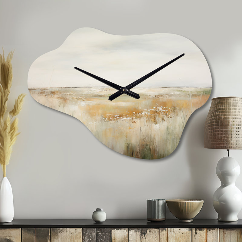 Horloge murale Meadow Grasslands Minimalisme II, Petit