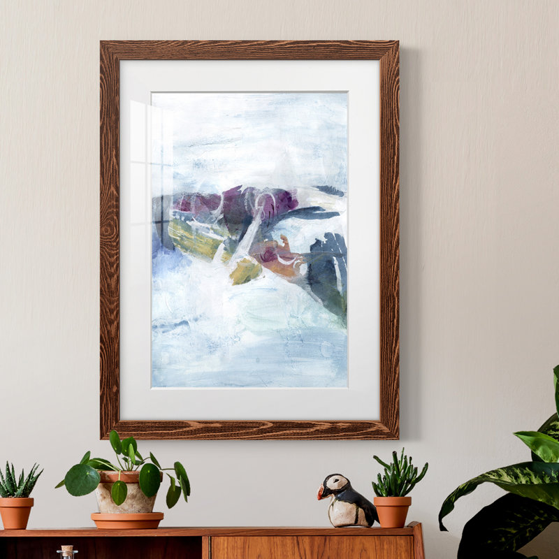 Glide on Ice I - peinture encadrée, Cadre en érable, H 24 po x l 20 po x P 1 po