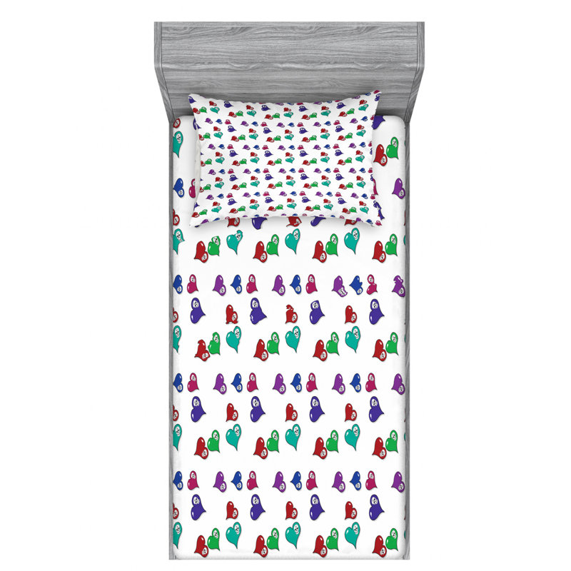 Skull Microfiber Sheet Set, Twin XL Sheet Set + Fitted Sheet + 1 Pillowcase