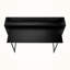 Bureau d'ordinateur Rochadh Huche avec tablette à finition noire et pieds en métal