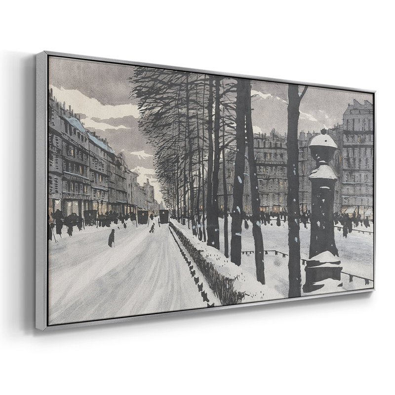 Série paysage - CD - Toile tendue avec châssis encadré - Prêt à être accroché, H 17 po x l 33 po, Blanc