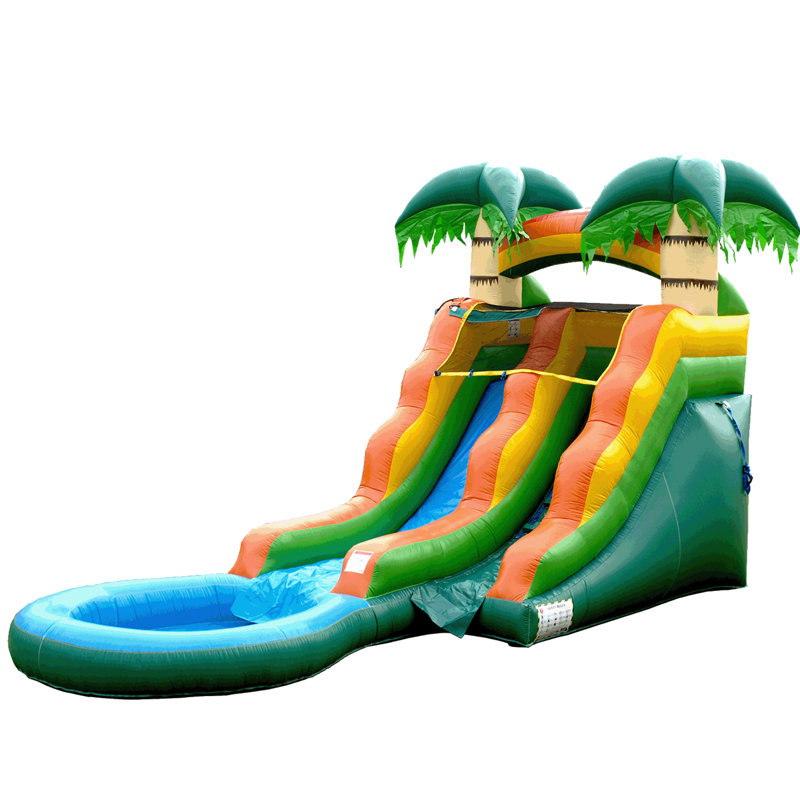 HeroKiddo 13 FT Summer Breeze Commercial Grade Water Slide with Splash Pool for Kids (with Blower)