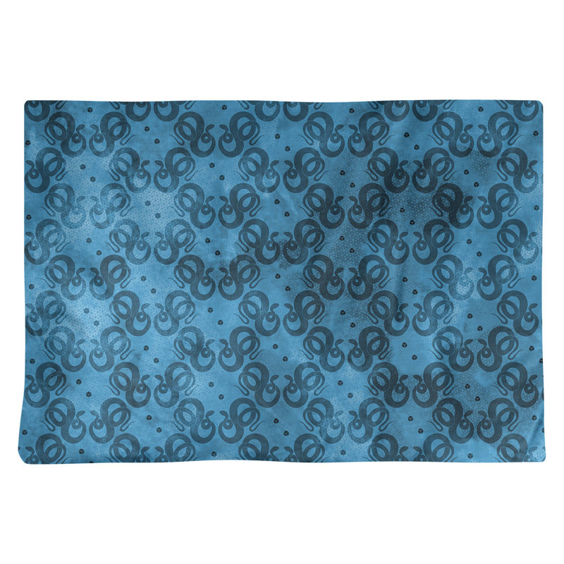 Napperon en coton 18 po serpents, Bleu