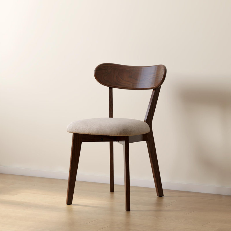 Chaise de salle à manger, 4, Gris clair, Noyer