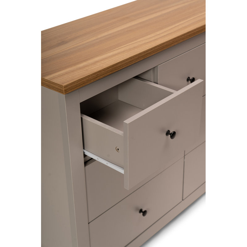 Maryhannah 112cm W 7 - Drawer Chest of Drawers, Grey