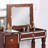 Traditional Formal Cherry Color Vanity Set w Stool Storage Drawers 1pc Bedroom Furniture Set Tufted Seat Stool-653544442