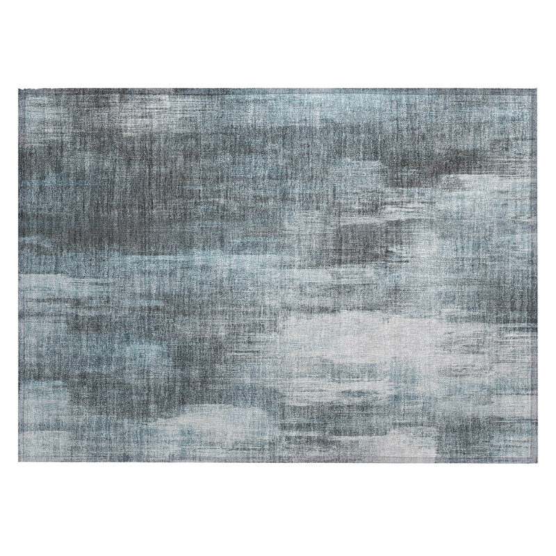 Tapis extérieur lavable antidérapant 2 pi x 3 pi bleu sarcelle
