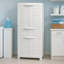 Armoire de rangement avec 2 tablettes réglables et tiroir central-2093708553