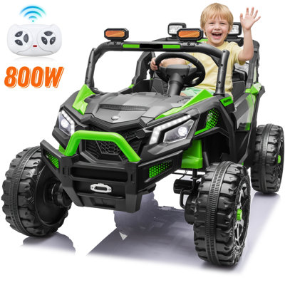 24V Kids Ride-On Car 800W 4WD, 2-Seater with Remote Control, Music Panel, Rear Storage, 2.5–4 MPH