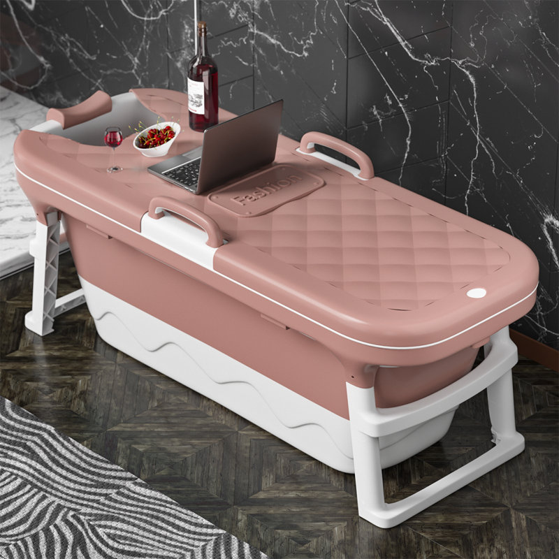 Baignoire de trempage autoportante en acrylique 51 po. X 24 po., Rose