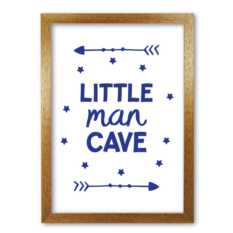 Little Man Cave Arrows - Print, Honey Oak Frame, 60 cm H x 42 cm W x 5 cm D