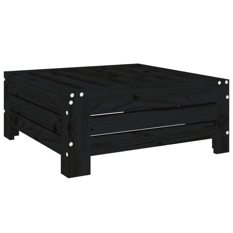 Parasol Base Cover Solid Wood Pine, Black