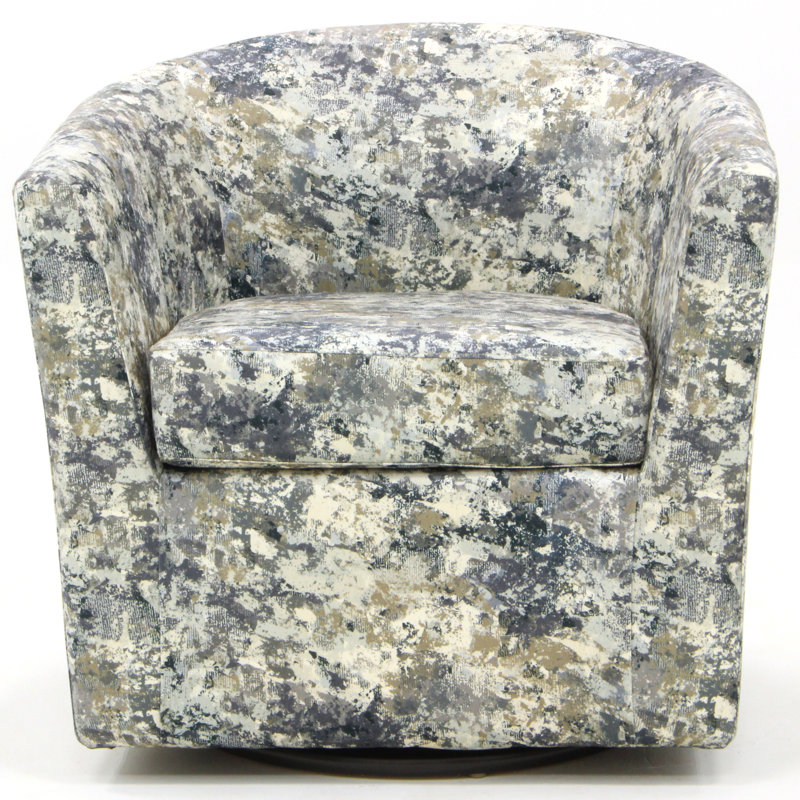 Fauteuil demi-tonneau pivotant 31 po Hansell, Mélange de polyester Cayetana