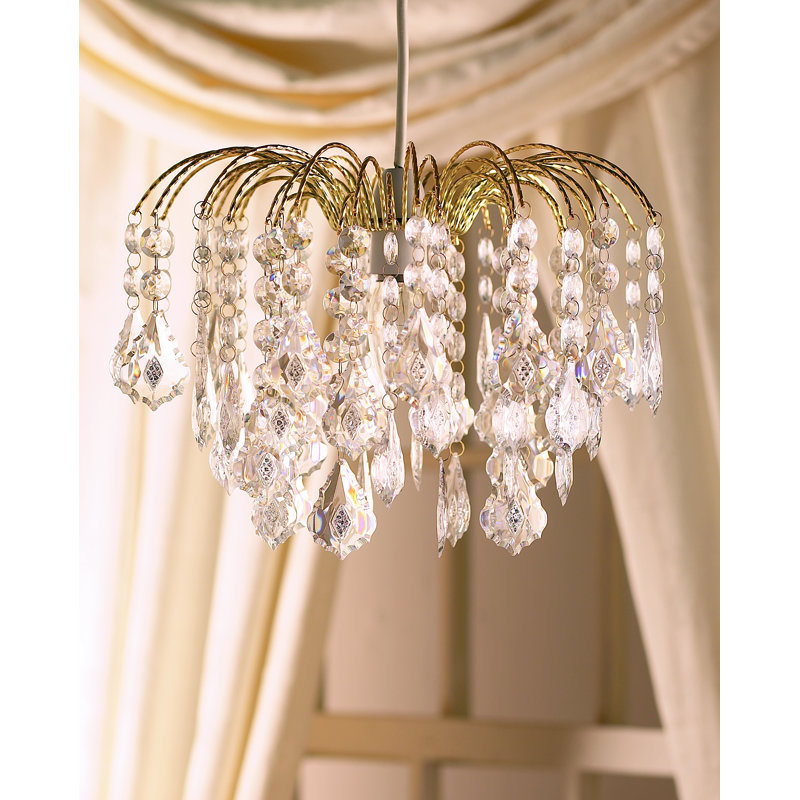 37cm Crystal Novelty Pendant Shade, 27cm H x 37cm W