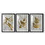 Quatre oiseaux chanteurs - feuille d'or - impression encadrée sur mesure de qualité supérieure - 3 pièces-292068771-292068781