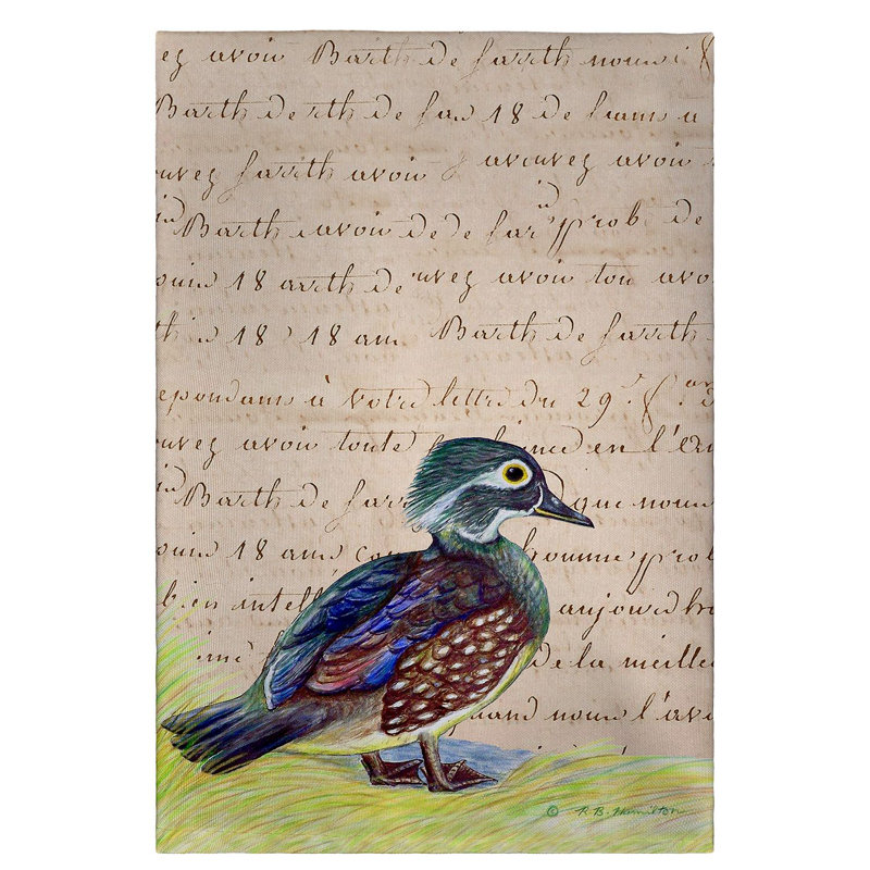 Serviette à main, script canard Miyuki