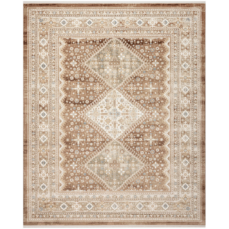 Tapis d'intérieur rouille 7 pi 10 po x 9 pi 10 po Nourison Pardis, Rectangle 7 pi 10 po x 9 pi 10 po