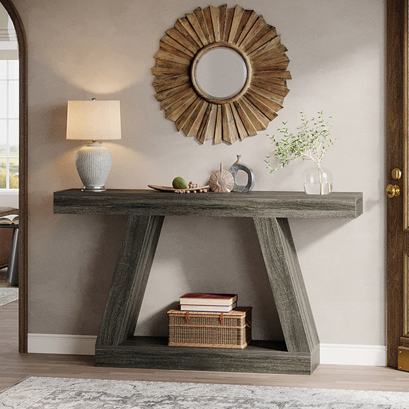 140cm Console Table, Light Grey