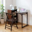 Bureau pliant en bambou avec rangement caché - Table d'ordinateur peu encombrante