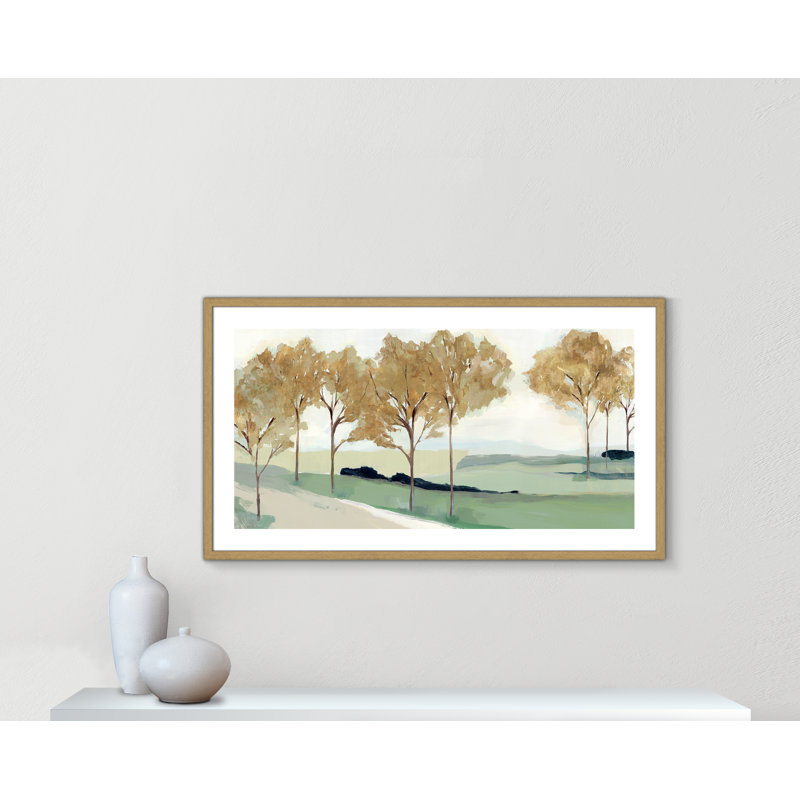 Pathway to the Sea - reproduction d'art, Toile avec cadre en bois beige, H 23,5 po x l 41,5 po x P 0,75 po
