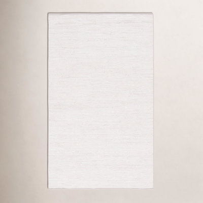 Garret Ivory Beige Hand-Woven Flatweave Rug