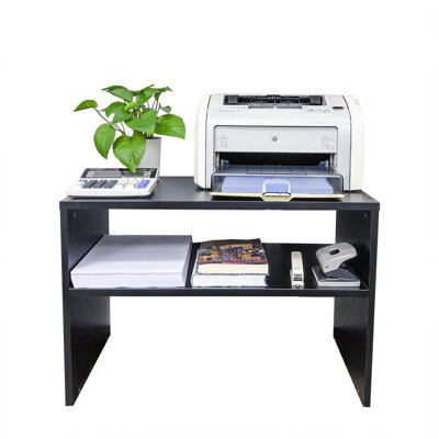 Large 23.5" Wide Printer Stand Shelf With Storage Wood Desk Paper Organzier For Home/Office,Printer Riser 23.5 X 14 X 16“ 693B6207B14841AEB75AB3FCAF1AE279