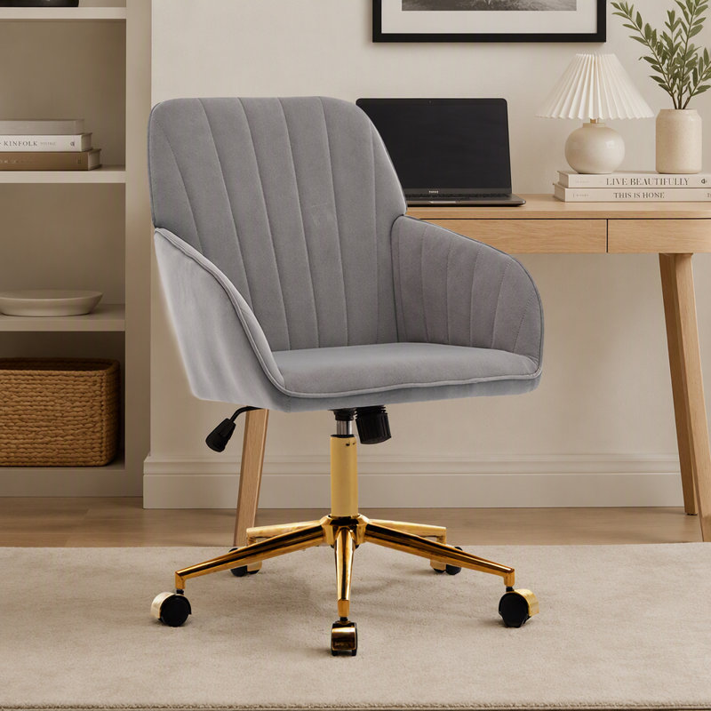 Fauteuil de bureau pivotant ergonomique réglable avec soutien lombaire gonflable pour un confort optimal même en position assise prolongée, idéal pour la maison et le bureau.