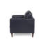 Chaise en cuir capitonnée Mid-Century