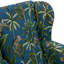 Teal Monkey Wingback Armchair