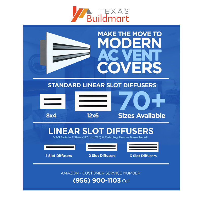 BUILDMART - 3 Slot Plenum Linear Slot Plenum - Triple Slot, Premium Insulated Plenum Box