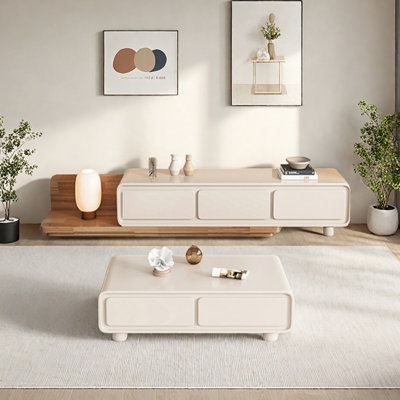 Extendable TV Stand and Coffee Table Set