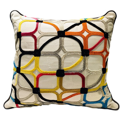 Geometric Burst Throw Pillow