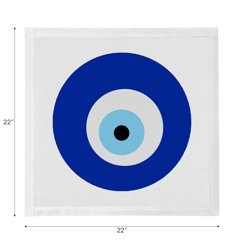 Evil Eye Hemstitch 22" Linen/Cotton Napkin
