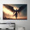Archangel Warrior, reproduction d'art sur toile en verre trempé, toile de fond noire 1P