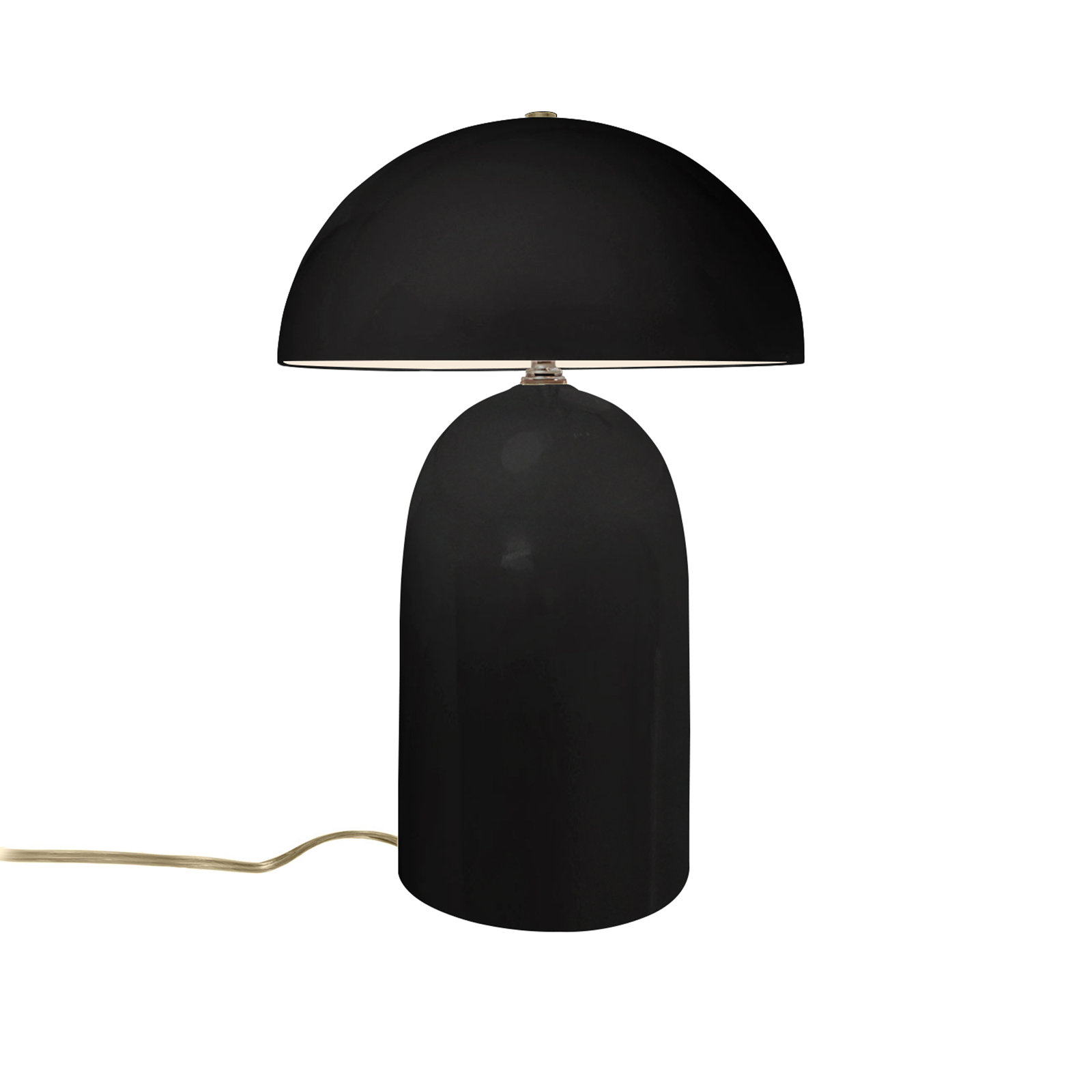 Percy Ceramic Table Lamp, Carbon Matte Black