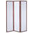Colby White and Brown Red 3-Panel Folding Floor Screen