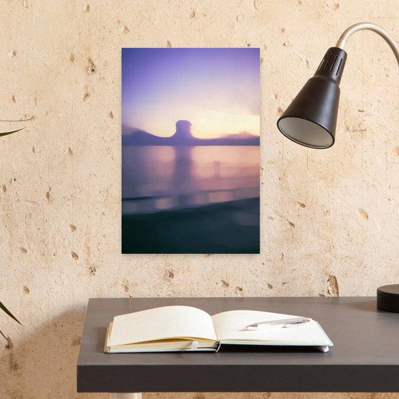 Art contemporain contemporain, paysage de plage abstrait, H 12 po x l 8 po