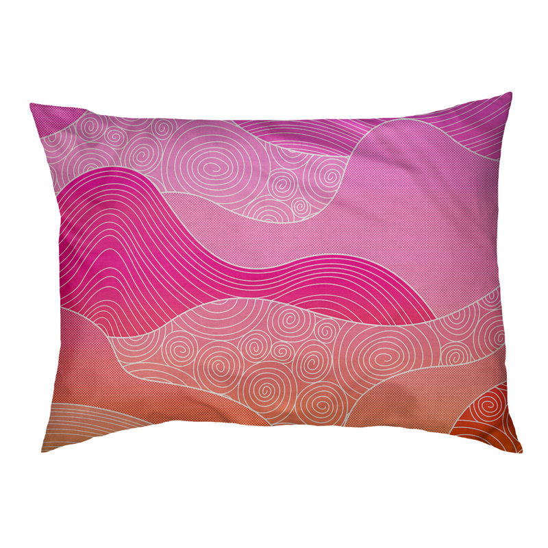 Coussin pour chien Byrge, Rose / Orange, Grand (l 42,5 po x P 32,5 po x H 14 po)